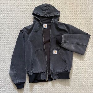 carharrt JR105 - vintage thermal lined duck active jacket hoodie